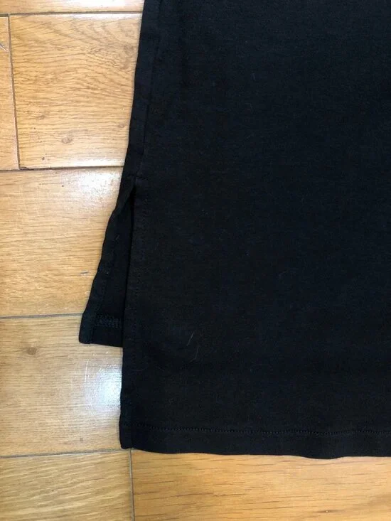 Eileen Fisher 100% Organic Cotton 3/4 Sleeve Scoop Neck Black Tunic Tee Size XL - Picture 6 of 9